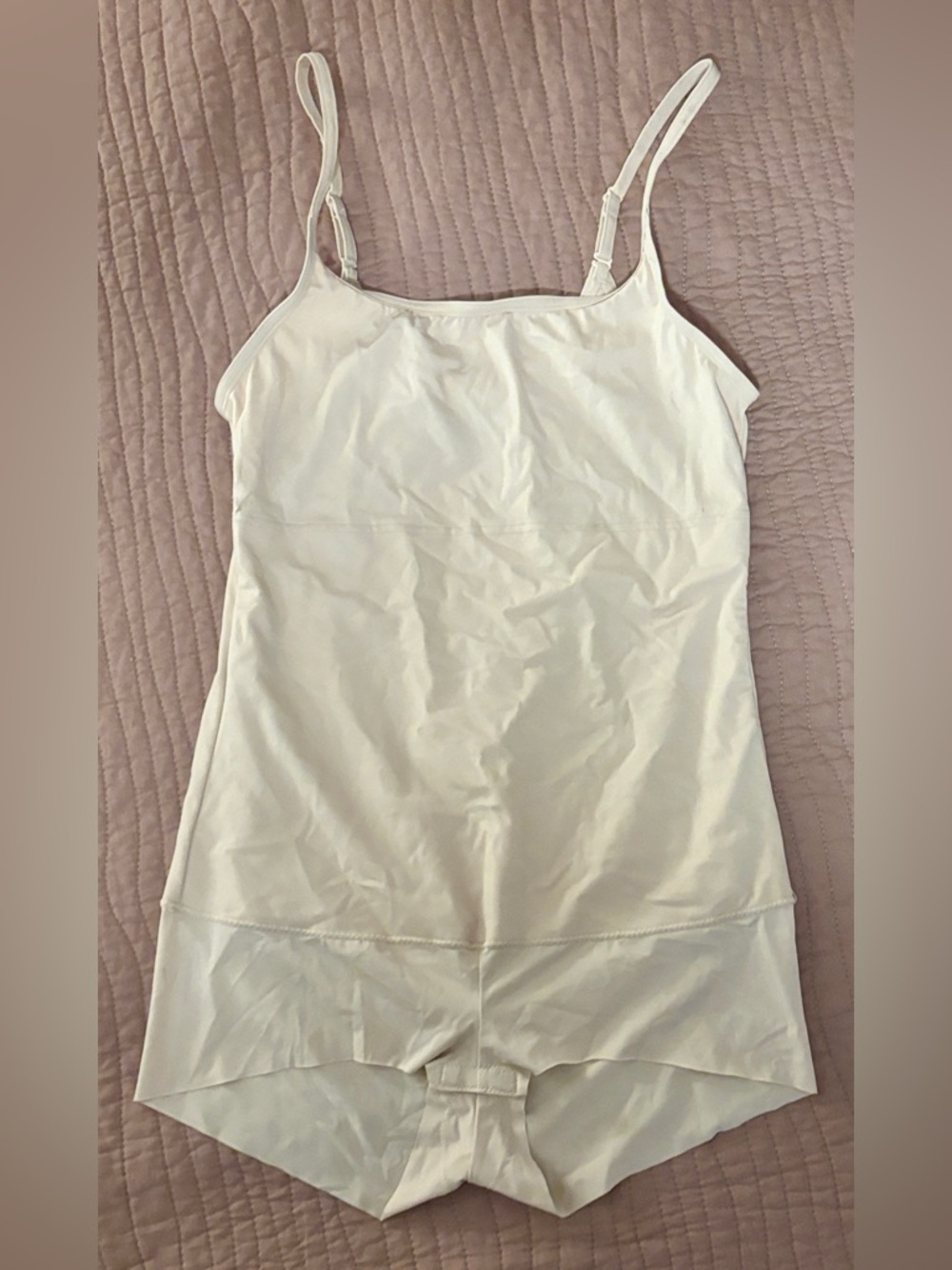 Maidenform Beige Nude Cover Your Bases Smooth Tec Shapewear Bodysuit Size 2XL